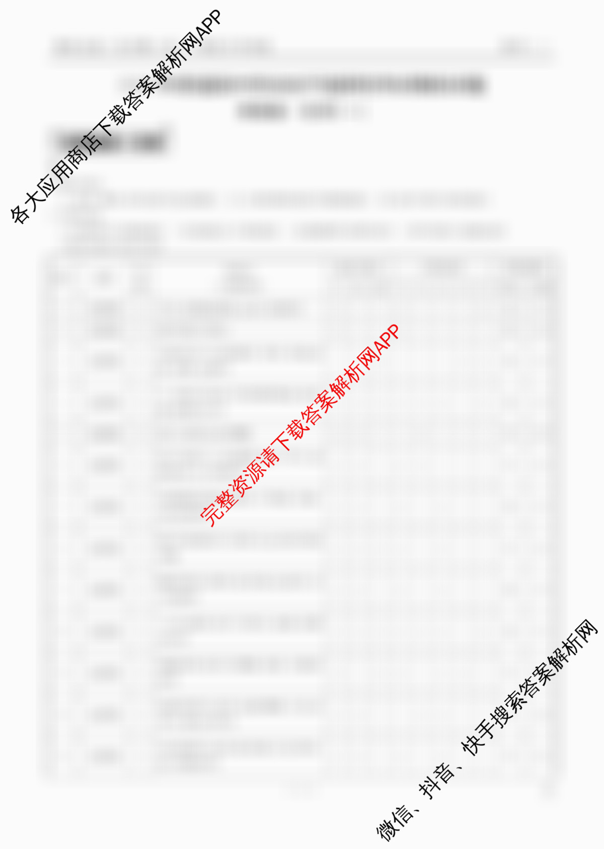 衡水金卷先享题夯基卷 2026年普通高等学校招生全国统一考试模拟 (一)1各科答案及试卷（33科全）化学答案
