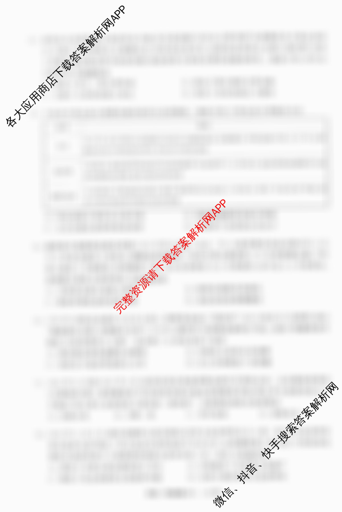 天舟高考衡中同卷2026年普通高等学校招生全国统一考试模拟信息卷(六)6各科答案及试卷: 含英语(B)、地理(GY)、物理(山东版)试卷解析历史试题
