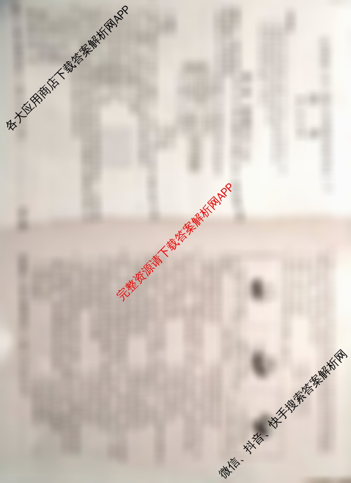 山西省2025届九年级阶段评估(二)[3L]试卷及答案汇总（含物理(HYB)、化学(HJB)、英语(R)等11份）历史试题