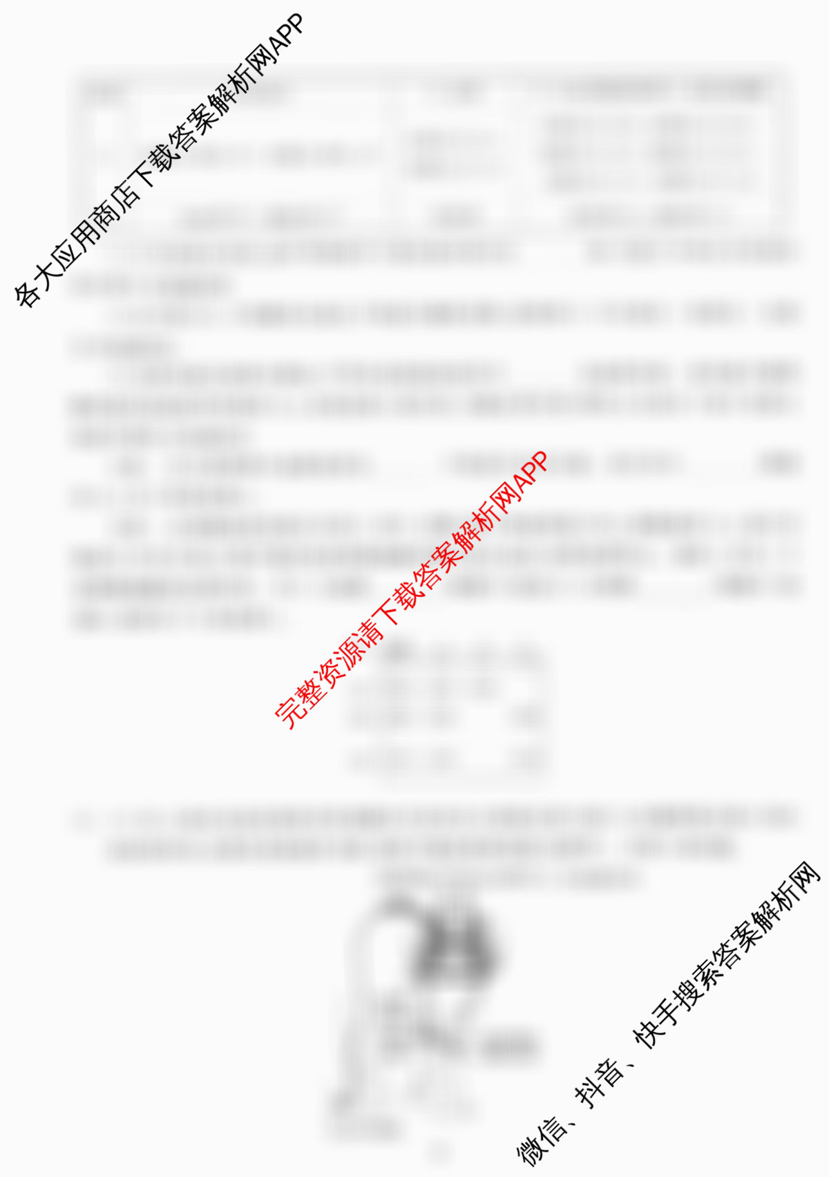 天舟高考衡中同卷2026年普通高等学校招生全国统一考试模拟信息卷(五)5试卷及答案汇总（含化学(LE)、政治(WY)、生物(JY)等）生物试题