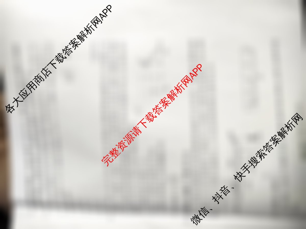 天一大联考安徽2024-2025学年高三12月联考试卷及答案汇总（含语文、物理、历史等）物理试题