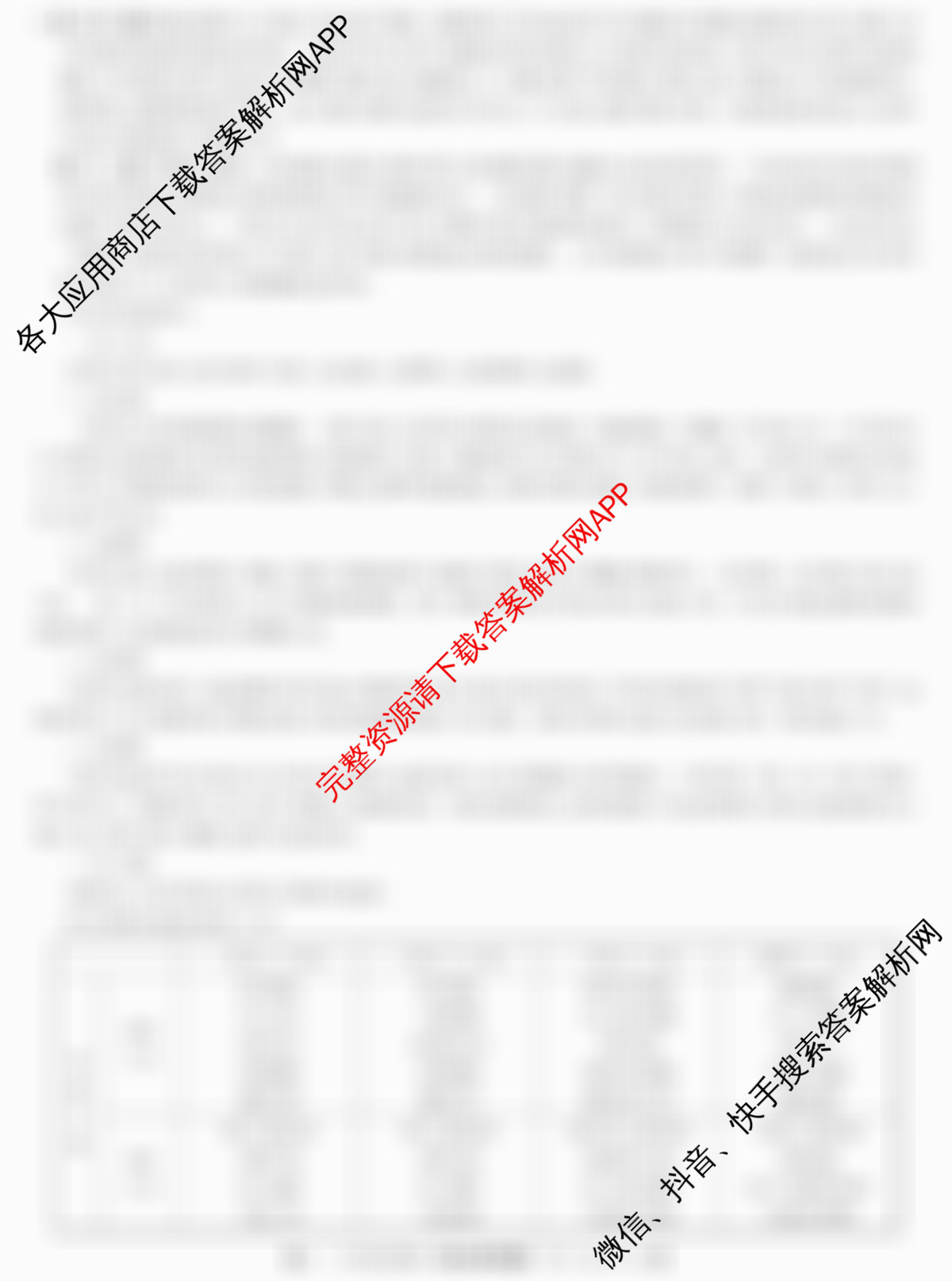 九师联盟2024-2025学年度高一4月质量检测各科答案及试卷（含历史、生物(A)、数学(ZZ)等）语文答案