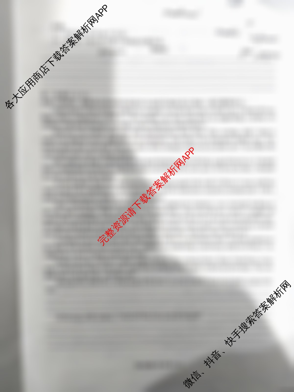 安徽师大附中2025-2026学年高二年级上学期期中素质检测各科答案及试卷（含历史(A)、数学(A卷)、物理(B卷)等12份）英语试题