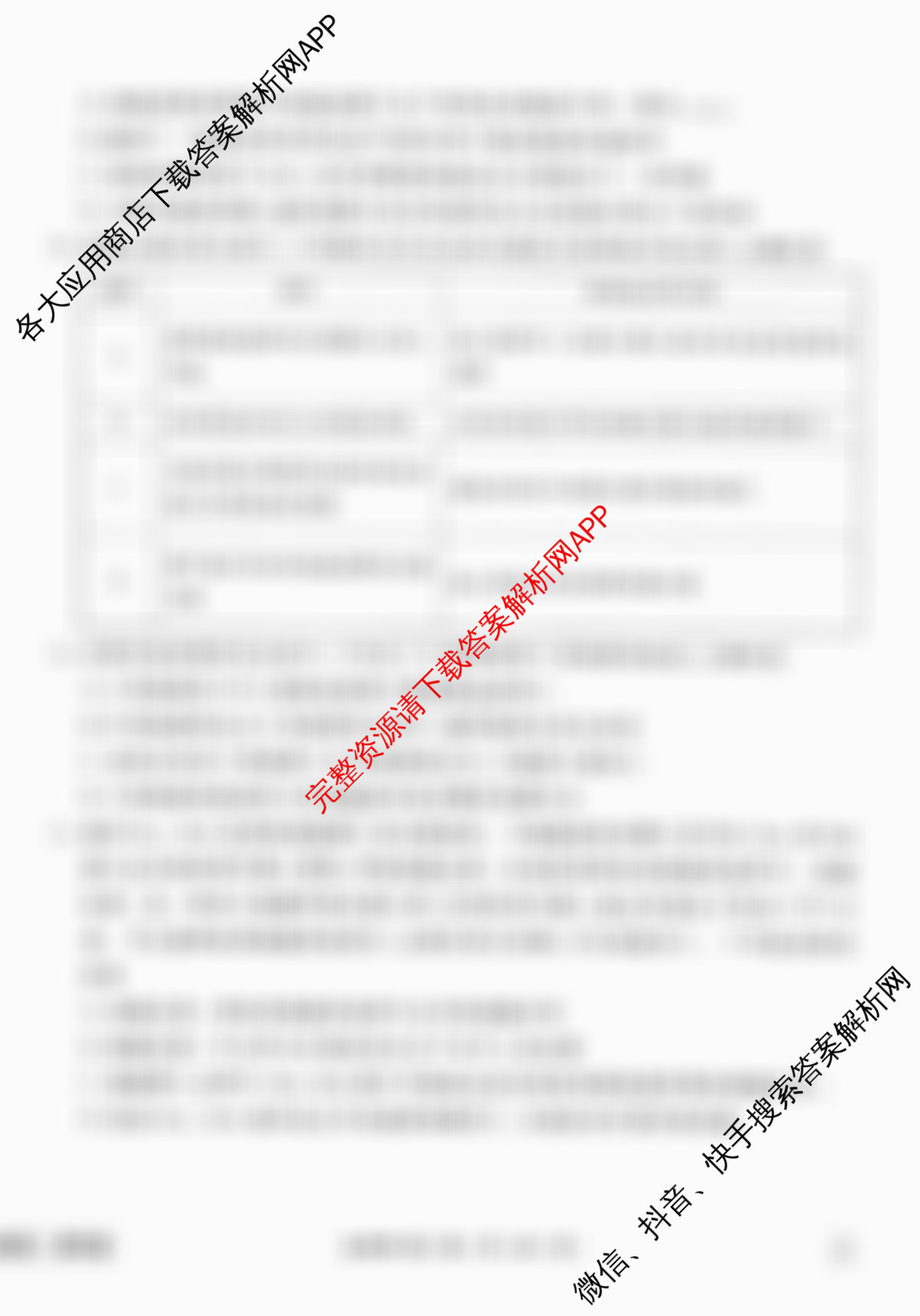 衡水金卷先享题调研卷2026年普通高等学校招生全国统一考试模拟试题(四)4各科答案及试卷(已更新地理(MH) 化学(L) 政治(HJ)等91份)生物试题