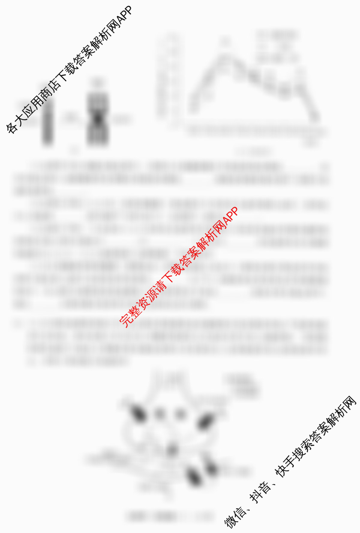 天舟高考衡中同卷2026年普通高等学校招生全国统一考试模拟信息卷(一)1各科答案及试卷（含化学(JY)、英语(通用版)、语文(通用版)等35份）生物试题