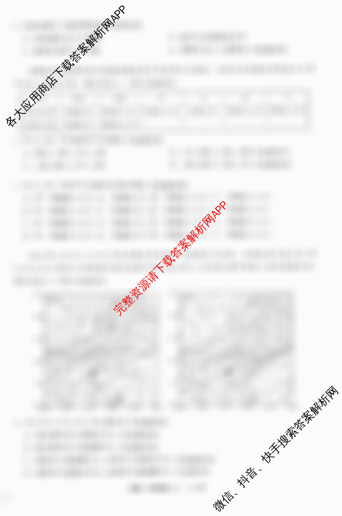 天舟高考衡中同卷2026年普通高等学校招生全国统一考试模拟信息卷(二)2各科答案及试卷（含政治(河南版)、文综(新疆版)、生物(湖北版)等）地理试题