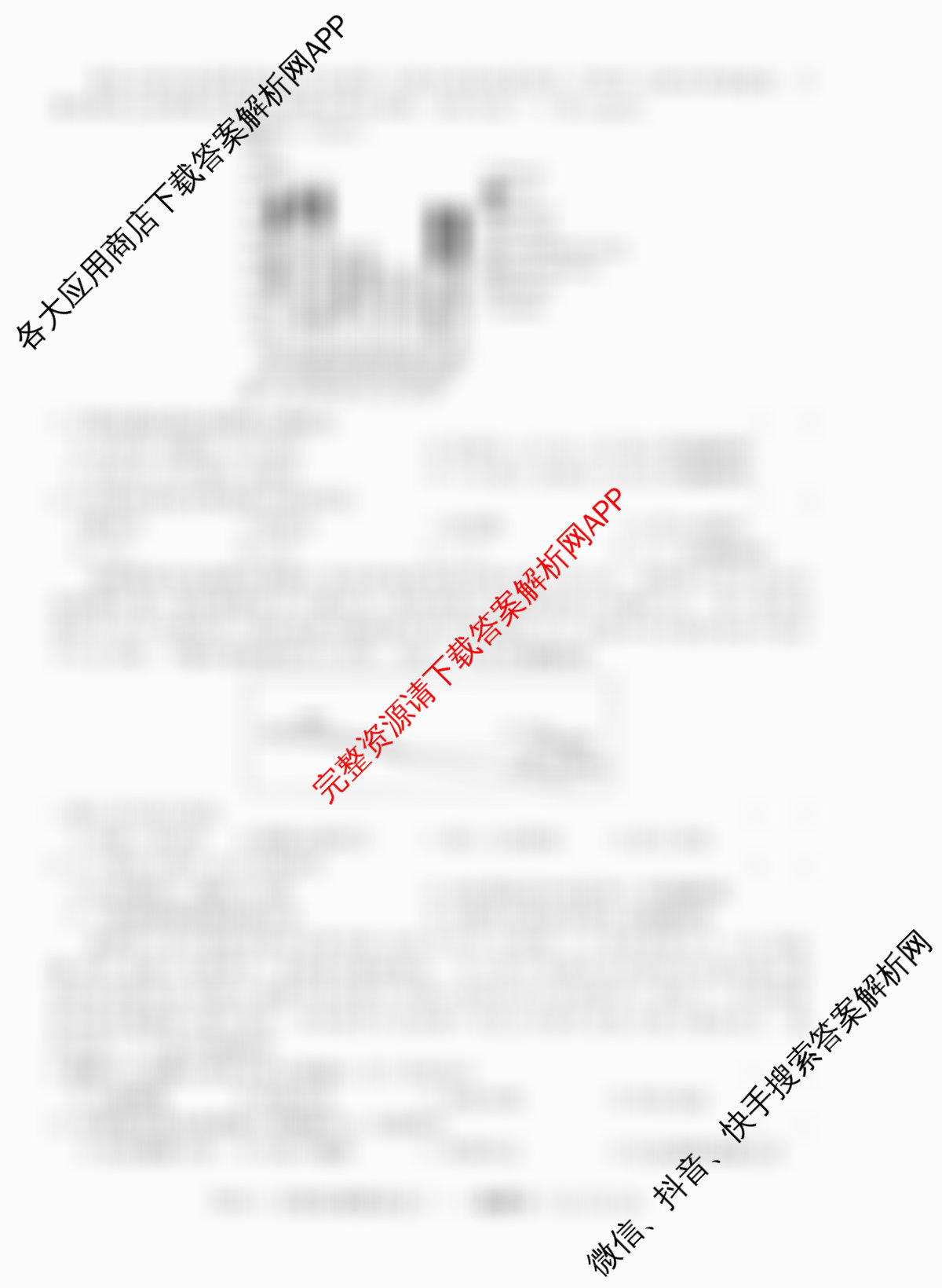 2026届高三总复习名师原创模拟(十二)12试卷及答案汇总（含英语(XS6) 英语(新S6) 生物(HN6)等）地理试题