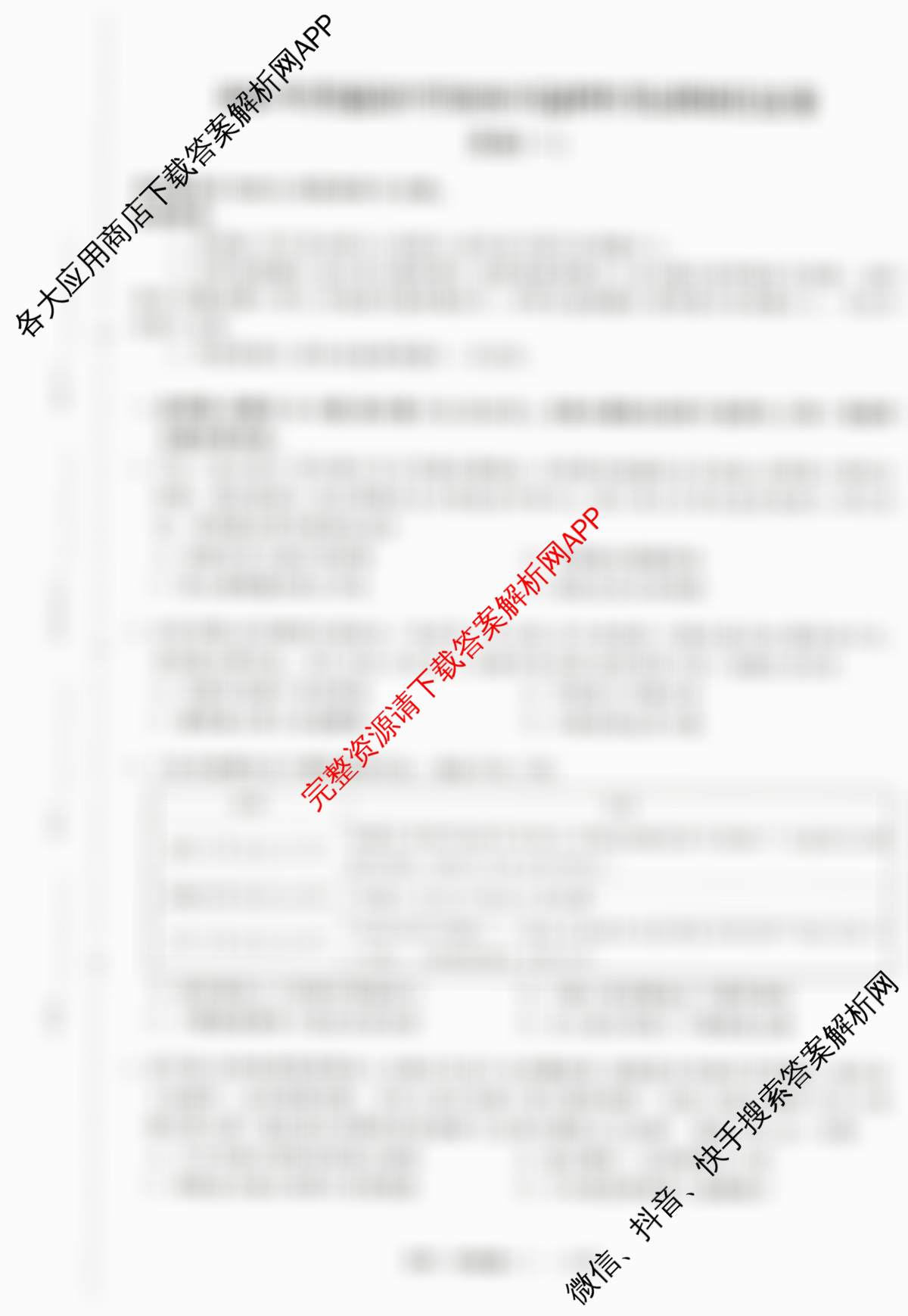 天舟高考衡中同卷2026年普通高等学校招生全国统一考试模拟信息卷(一)1（35科全）历史试题