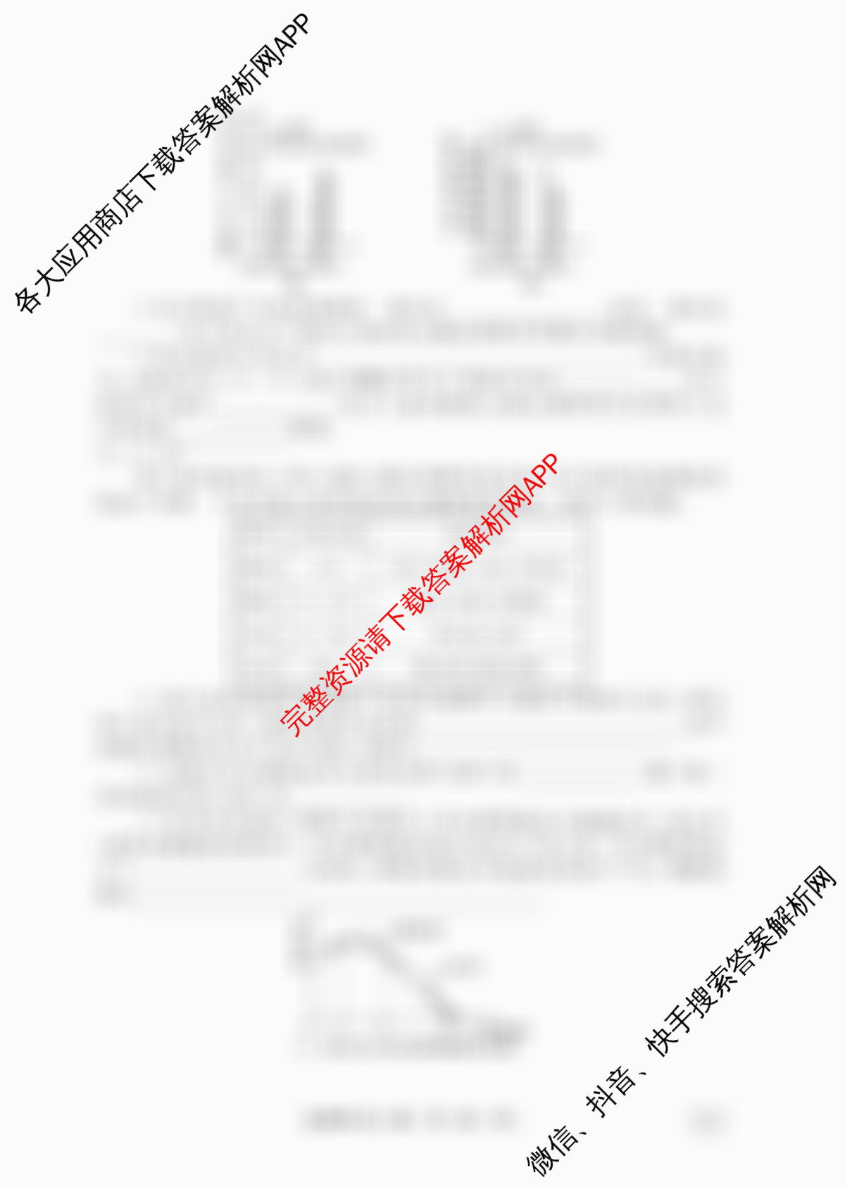 衡水金卷先享题2026年学科素养评价练(五)5各科答案及试卷（含化学(JS)【江苏专版】 历史(CY)【重庆专版】 物理(HN)【湖南专版】等90份）生物试题