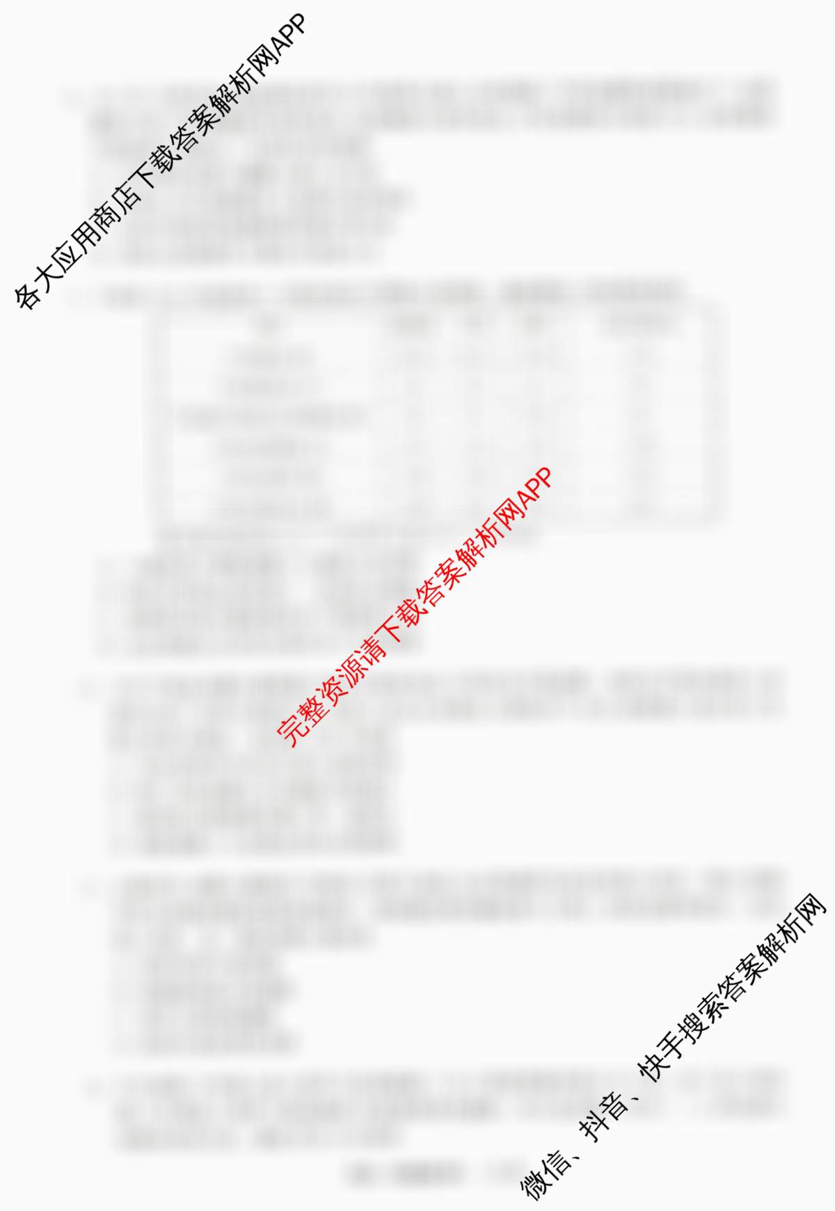 天舟高考衡中同卷2026年普通高等学校招生全国统一考试模拟信息卷(四)4各科答案及试卷: 含化学(LE) 化学(WY) 政治(河南版)试卷解析历史试题