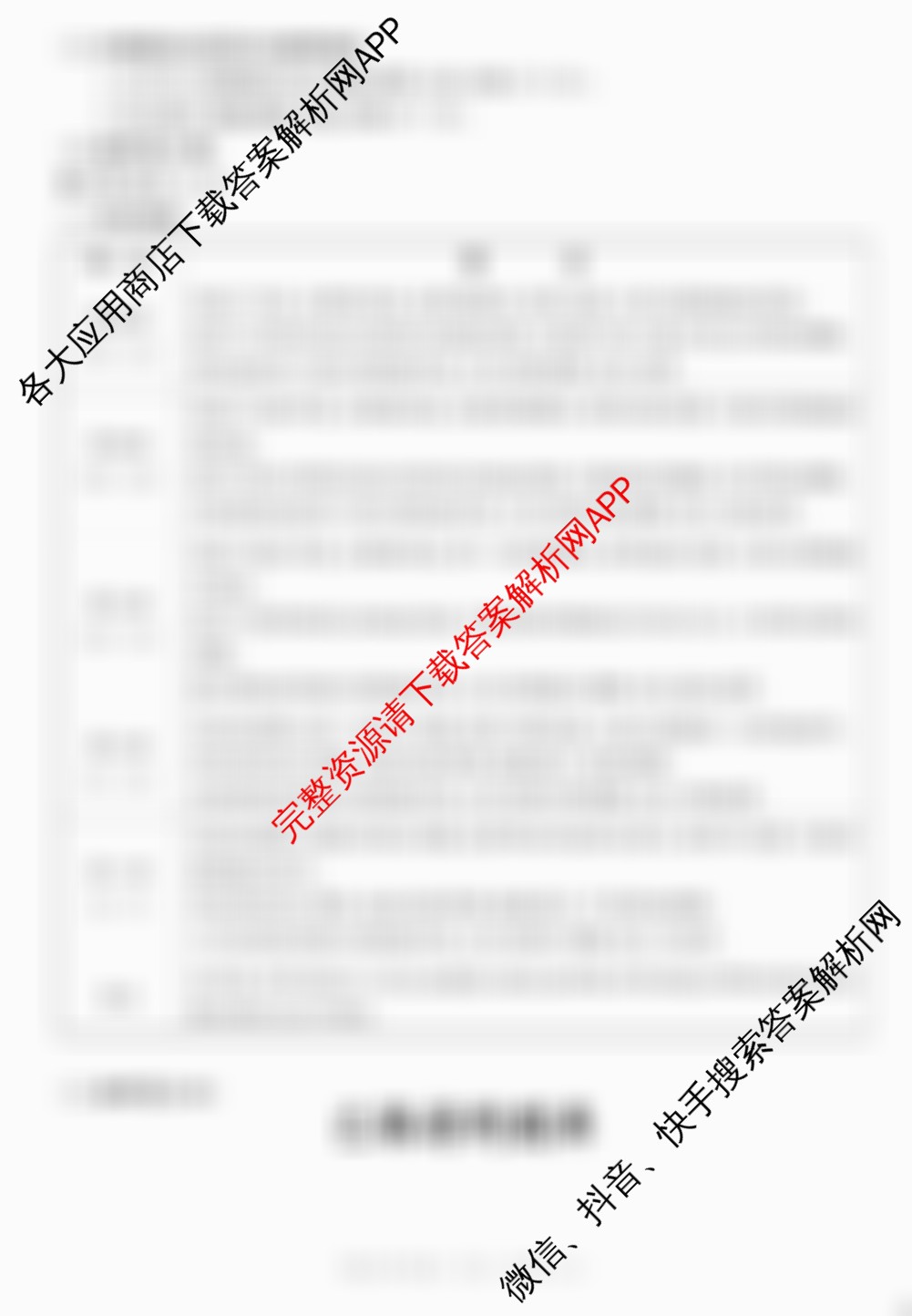 四川省成都市2023级高三第二次模拟测试(3.23)试卷及答案汇总（含化学、历史、数学等）英语答案