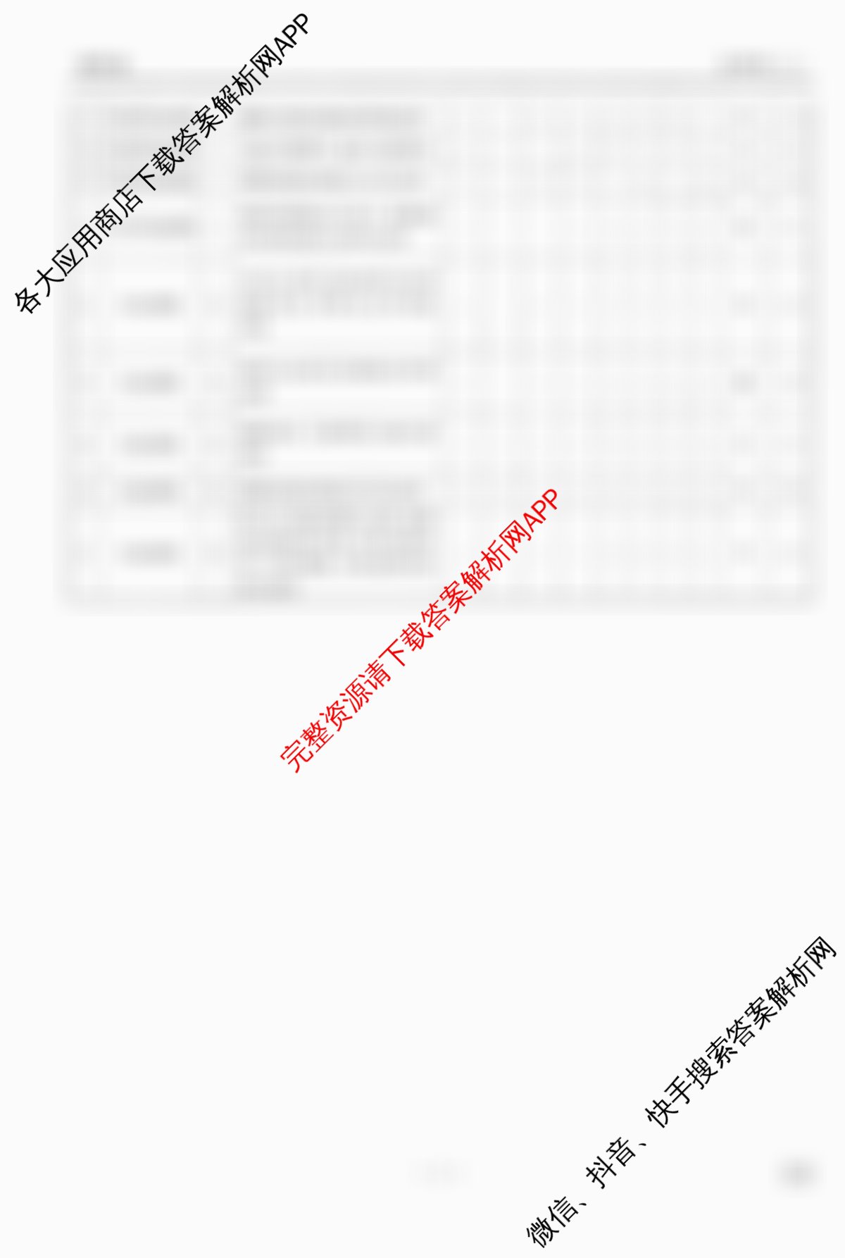 衡水金卷先享题调研卷2026年普通高等学校招生全国统一考试模拟试题(三)3各科答案及试卷（含历史(HU)、政治(MH)、生物(FJ)等91份）生物答案