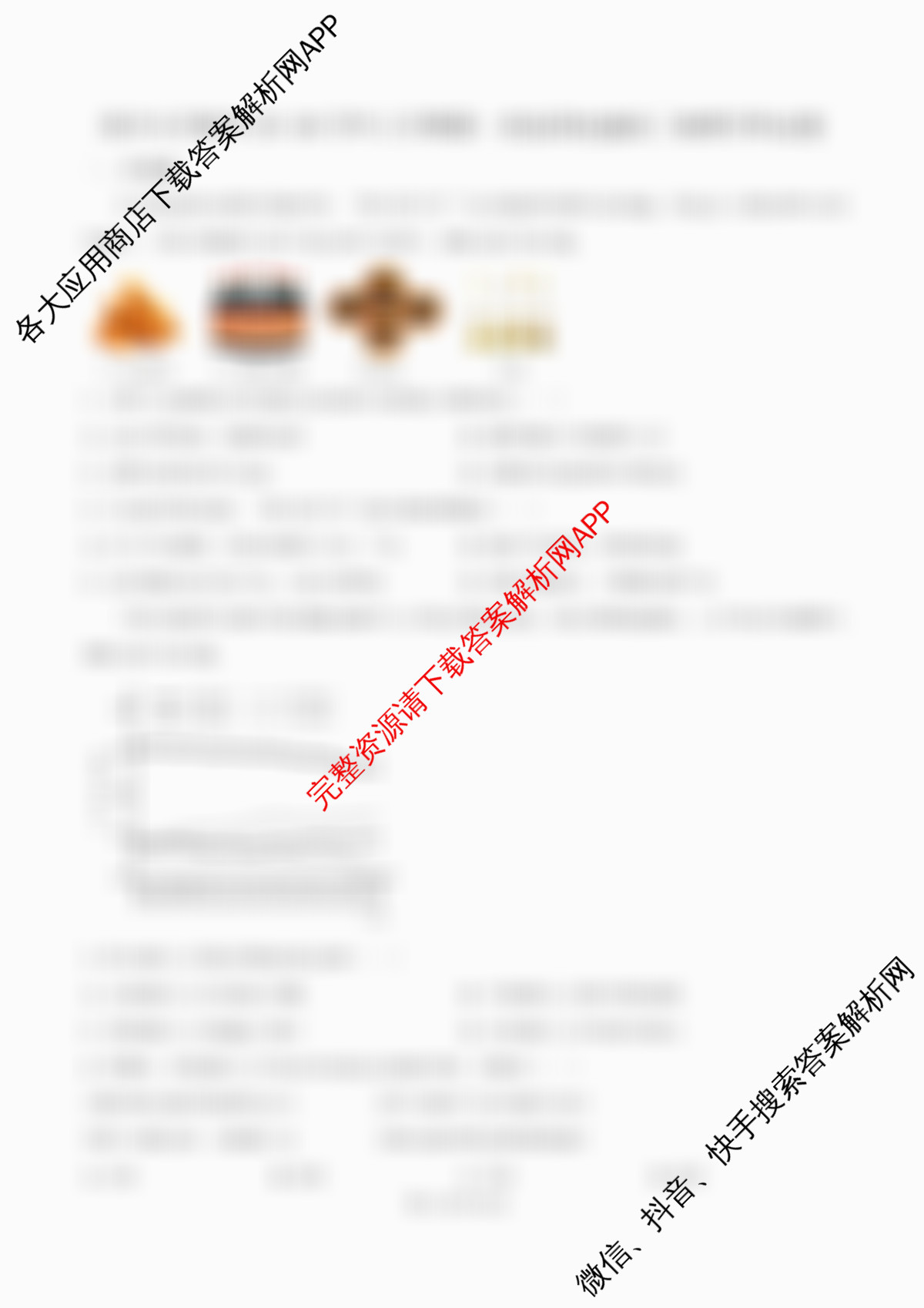 南开大学附属中学2026届上学期第一次阶段检测各科答案及试卷（含数学 语文 地理等）地理试题