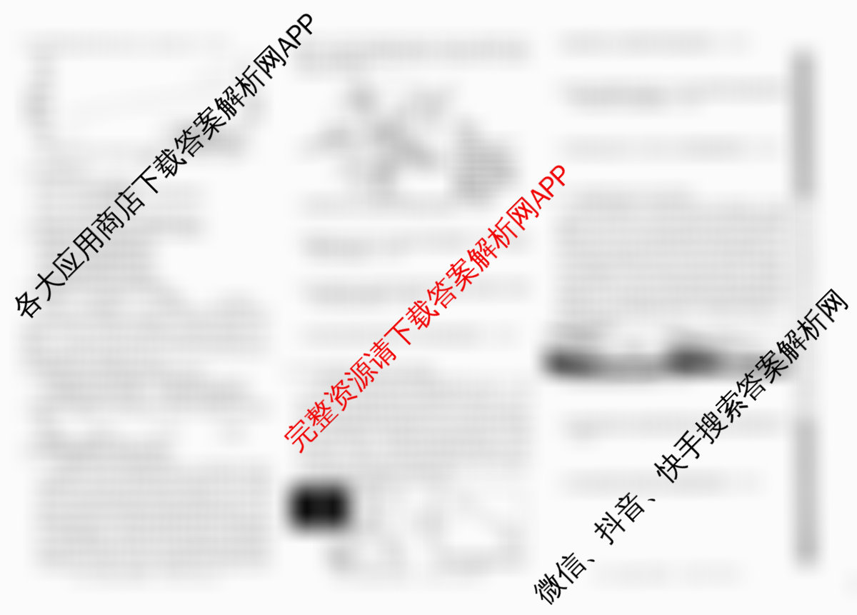 2025届H20高中联盟4月高三联考试卷及答案汇总（含历史、英语、语文等）地理试题