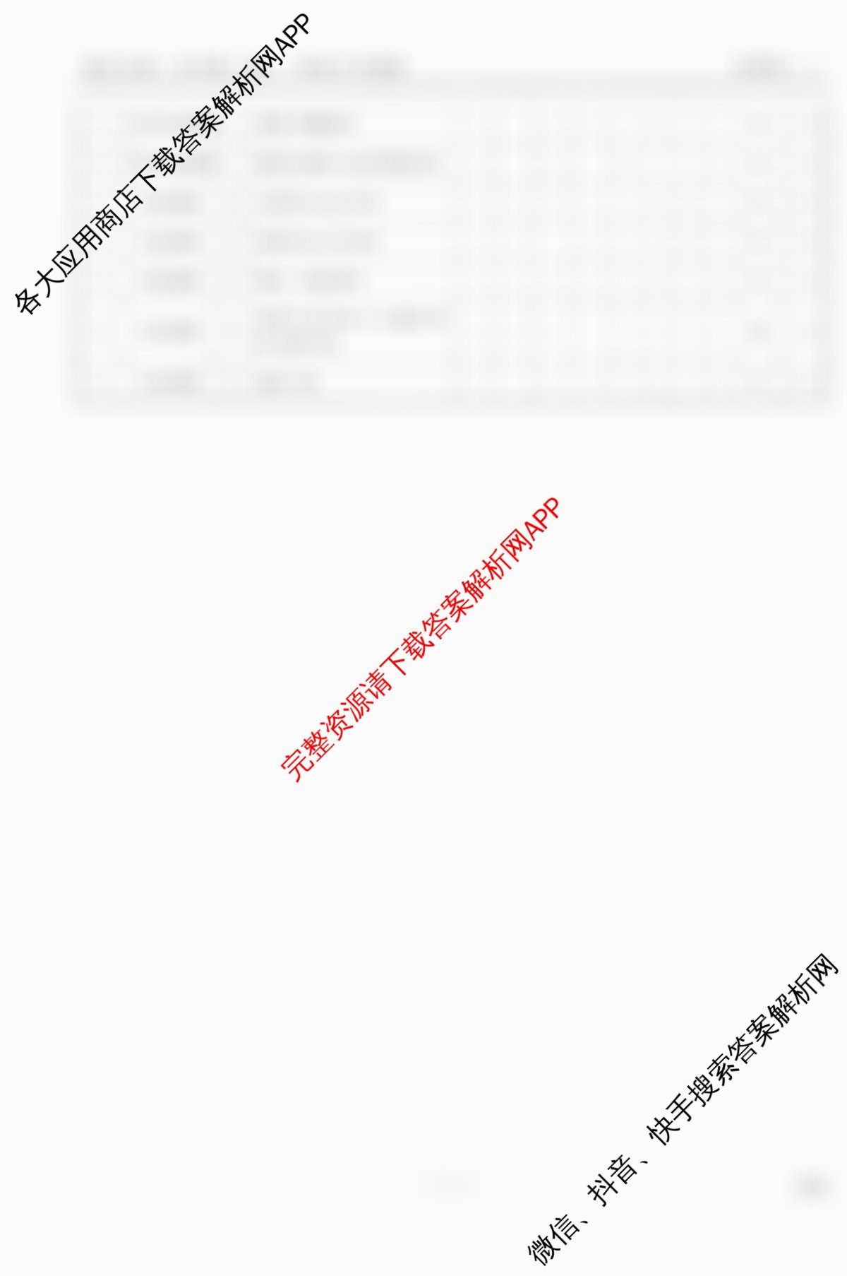 衡水金卷先享题夯基卷 2026年普通高等学校招生全国统一考试模拟 (一)1各科答案及试卷（33科全）生物答案