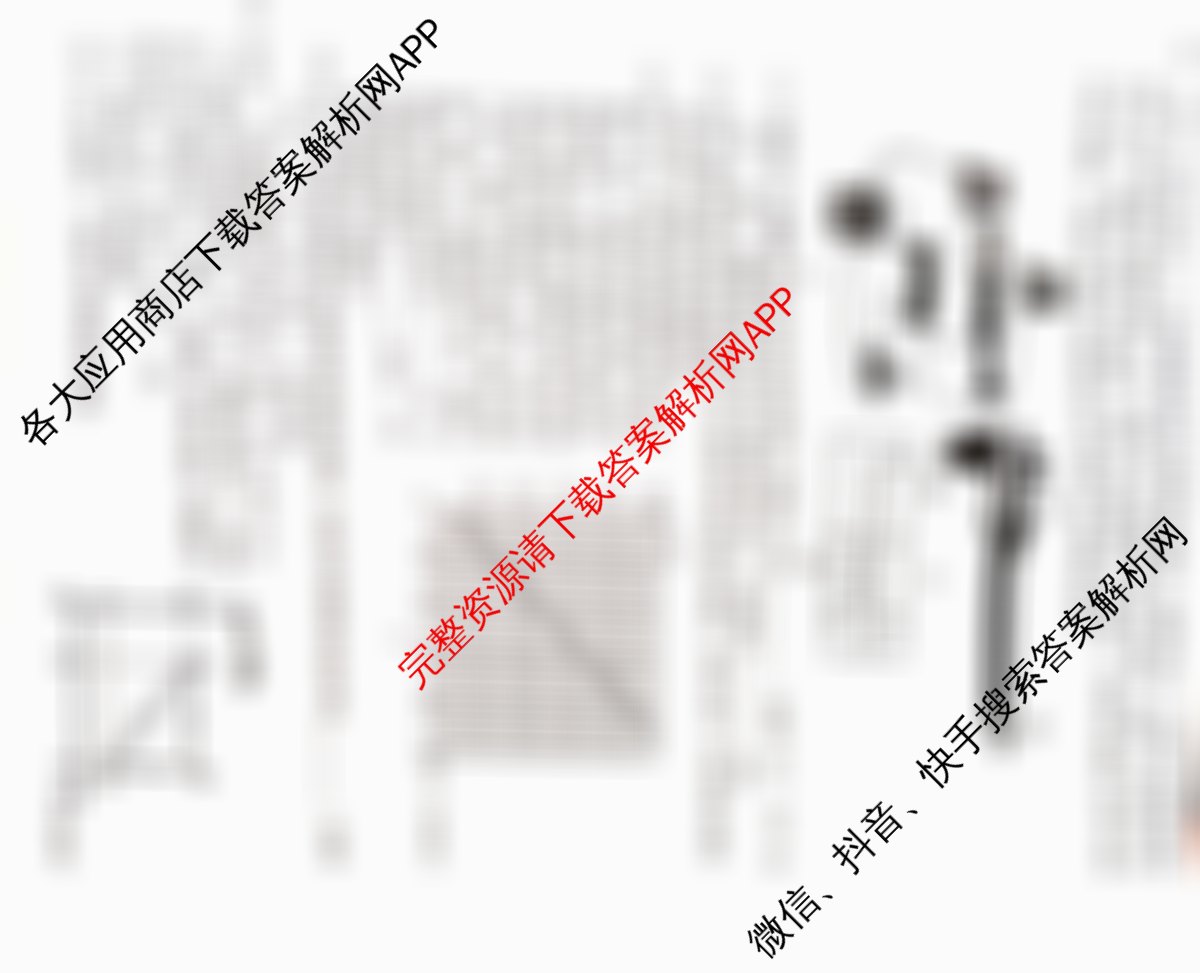 安徽省2025届高三年级5月教学质量检测各科答案及试卷（含生物、英语、语文等10份）物理试题