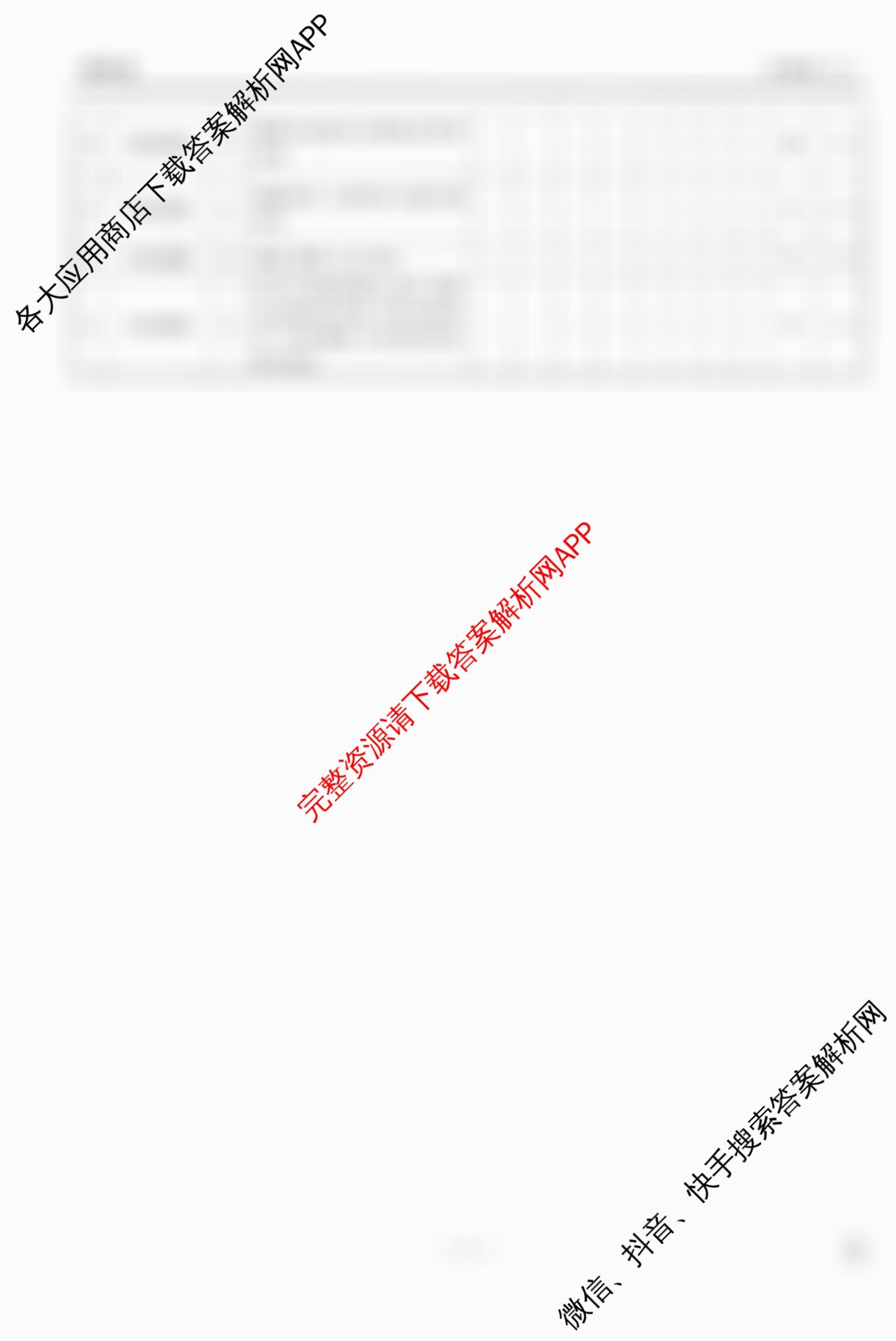 衡水金卷先享题调研卷2026年普通高等学校招生全国统一考试模拟试题(三)3各科答案及试卷（含历史(HU)、政治(MH)、生物(FJ)等91份）生物答案