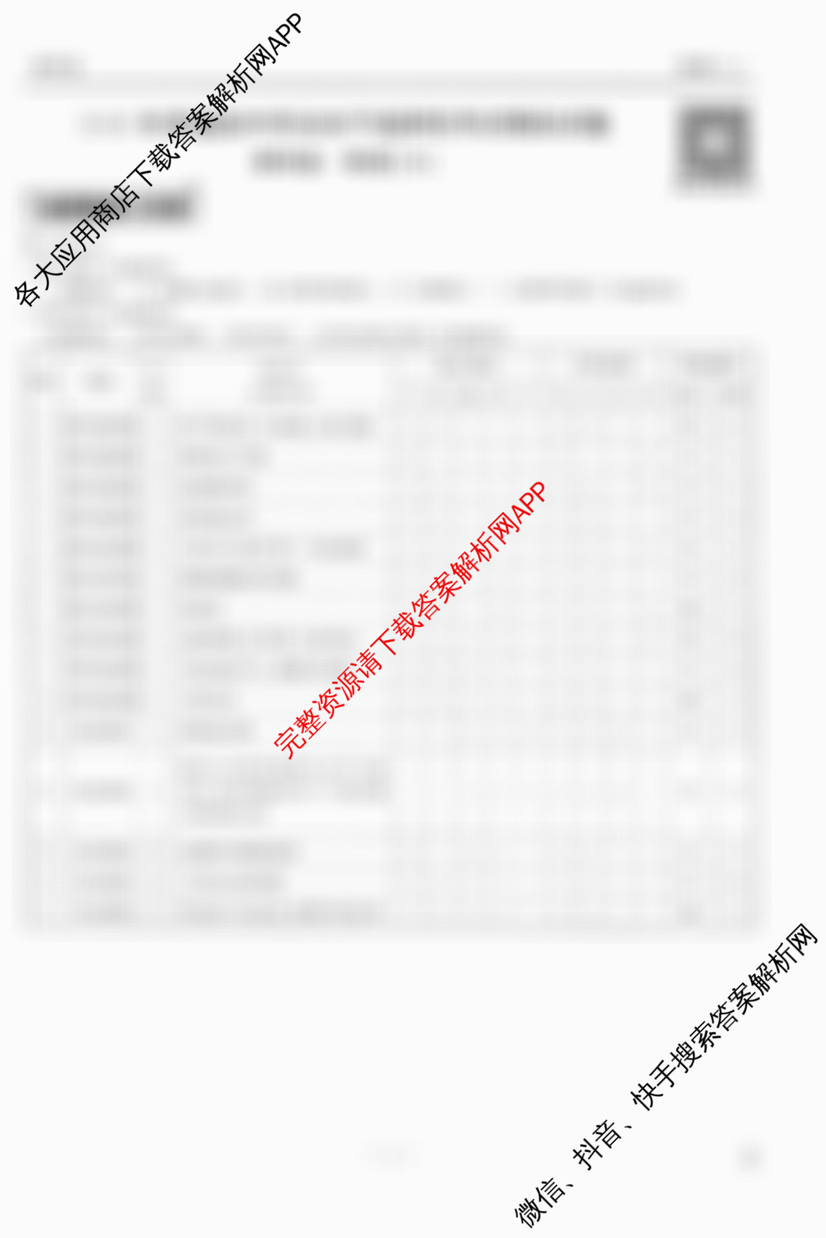 衡水金卷先享题调研卷2026年普通高等学校招生全国统一考试模拟试题(六)6试卷及答案汇总（含物理(L)、地理(GD)、历史(GD)等91份）物理答案