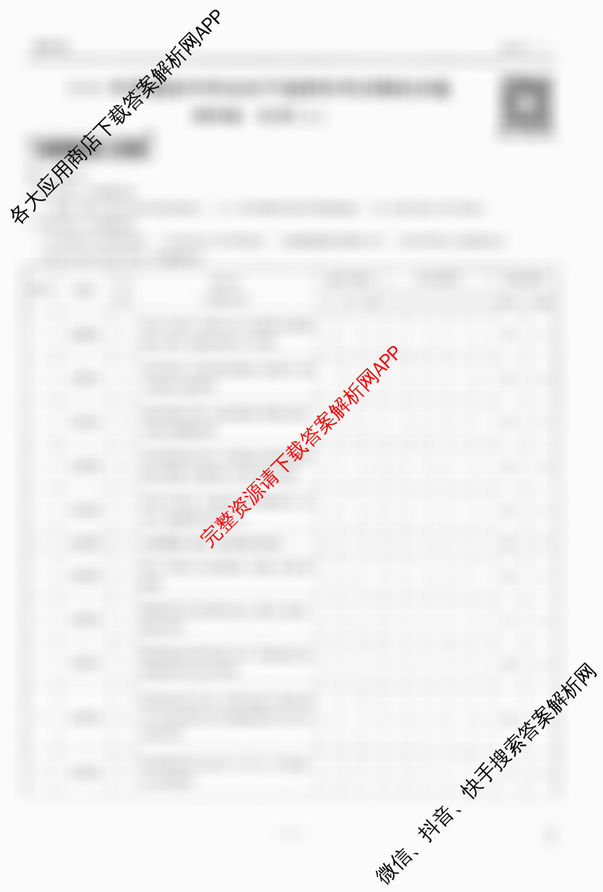 衡水金卷先享题调研卷2026年普通高等学校招生全国统一考试模拟试题(二)2试卷及答案汇总（91科全）化学答案