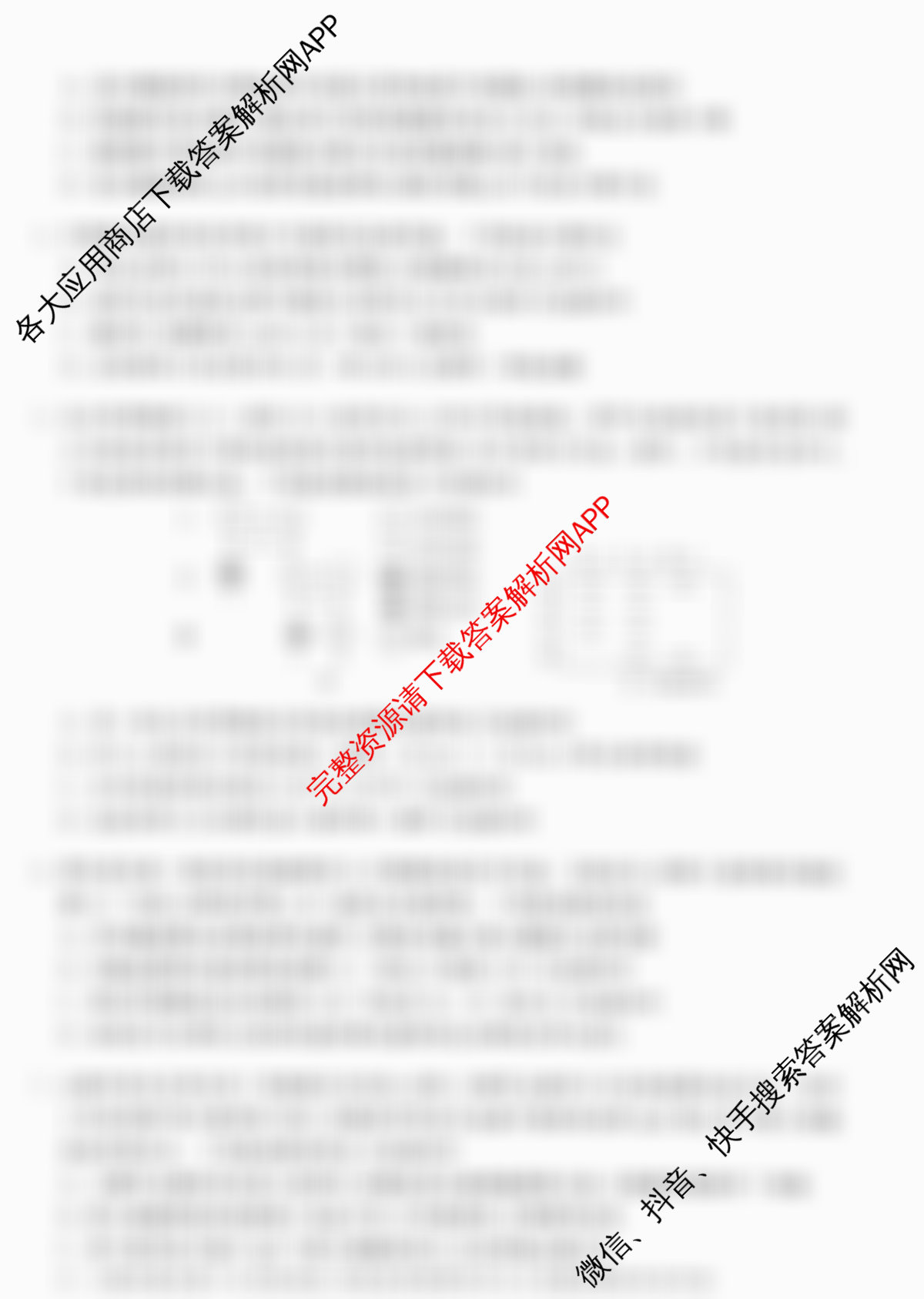 天舟高考衡中同卷2026年普通高等学校招生全国统一考试模拟信息卷(六)6各科答案及试卷: 含英语(B)、地理(GY)、物理(山东版)试卷解析生物试题