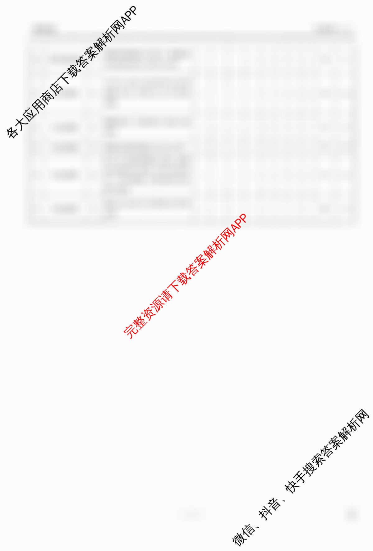 衡水金卷先享题调研卷2026年普通高等学校招生全国统一考试模拟试题(三)3各科答案及试卷（含历史(HU)、政治(MH)、生物(FJ)等91份）生物答案