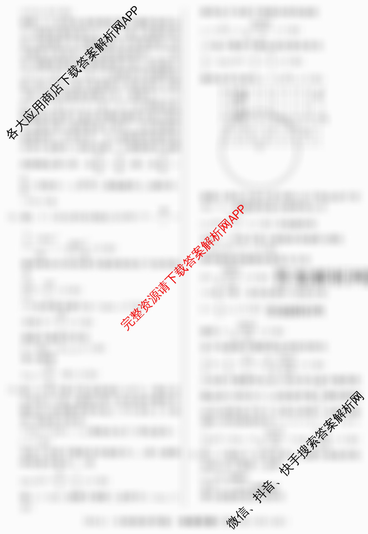 2026届冲刺调研押题实战演练(六)6: 含化学(XS6J) 地理(SD6) 生物(CQX6)试卷解析物理答案