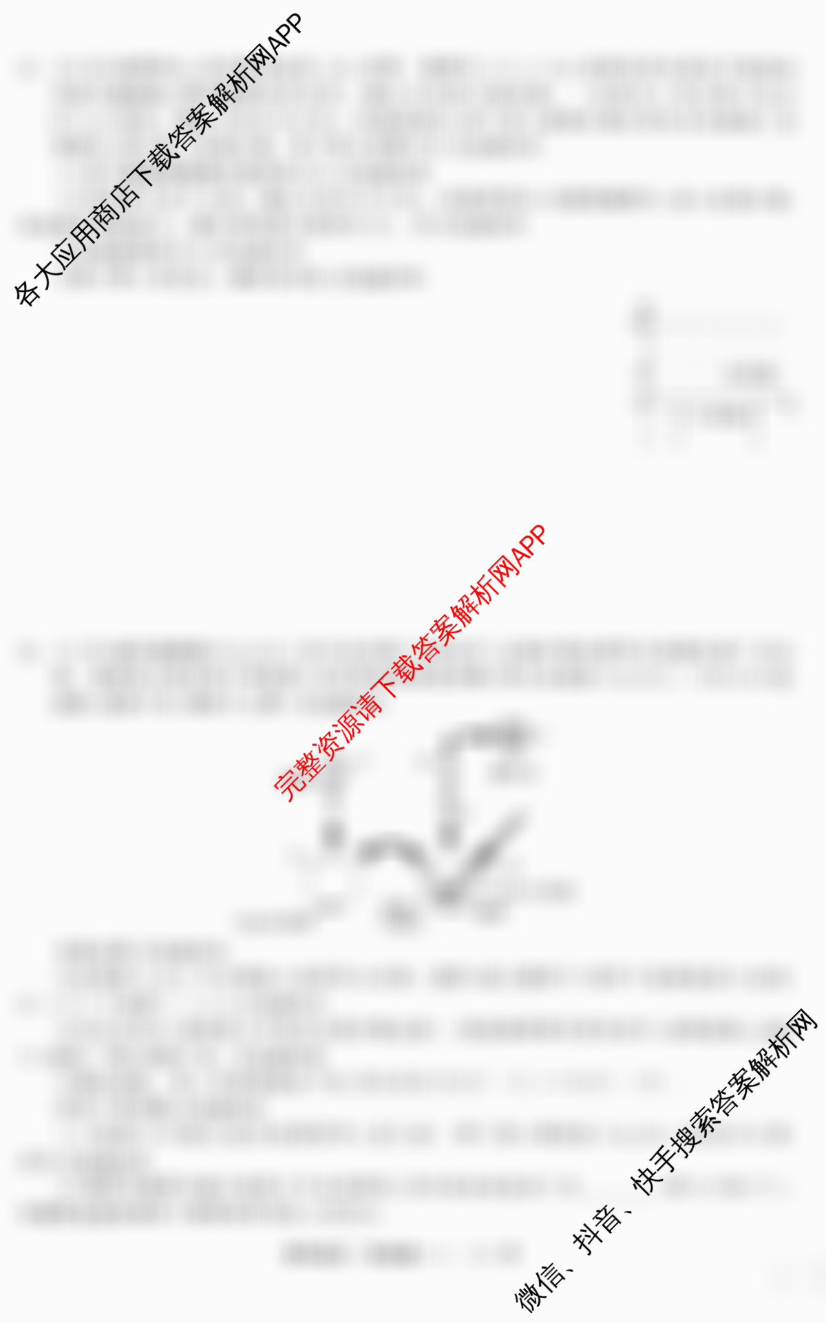 天舟高考衡中同卷2026年普通高等学校招生全国统一考试模拟信息卷(一)1各科答案及试卷（含化学(JY)、英语(通用版)、语文(通用版)等35份）理综试题