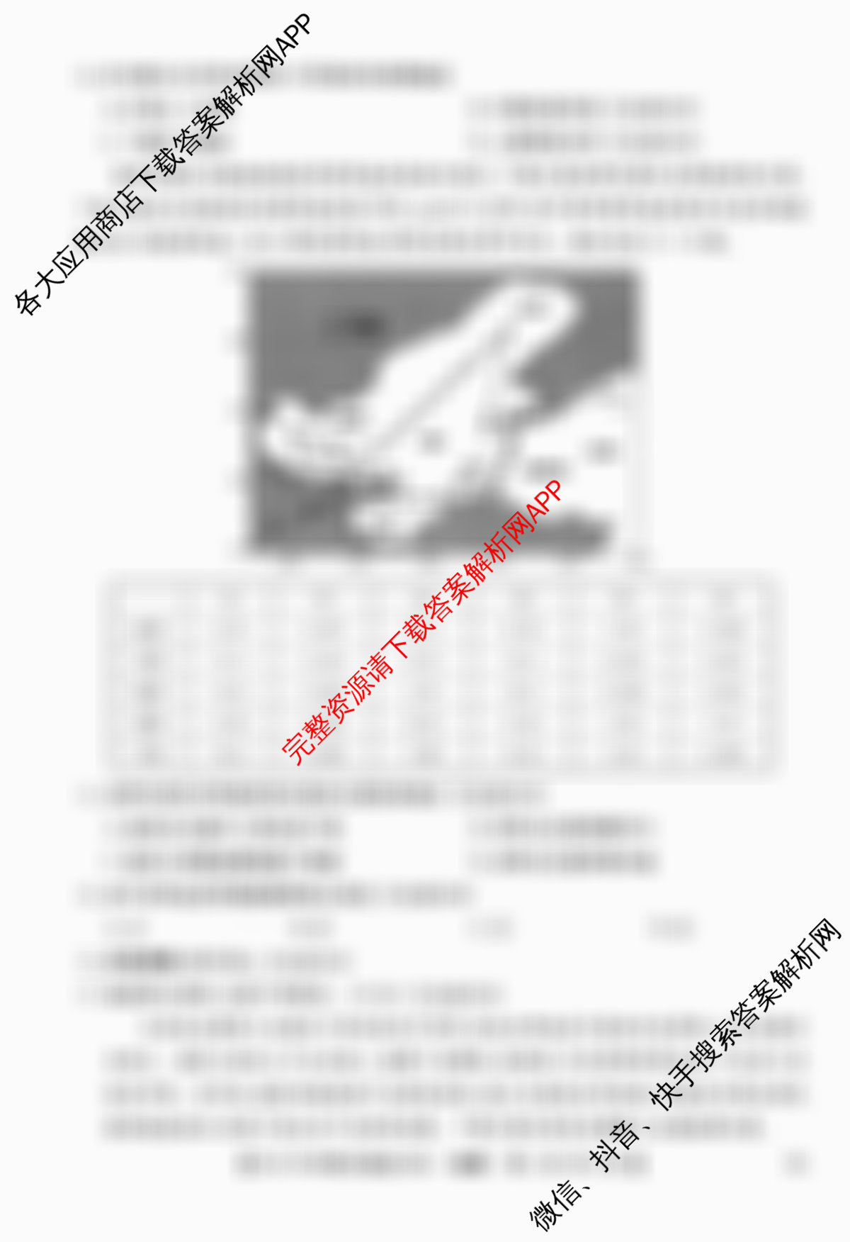 2026年全国高考冲刺压轴卷(四)4各科答案及试卷(已更新地理(河北) 化学(B1) 生物(湖北)等67份)地理试题