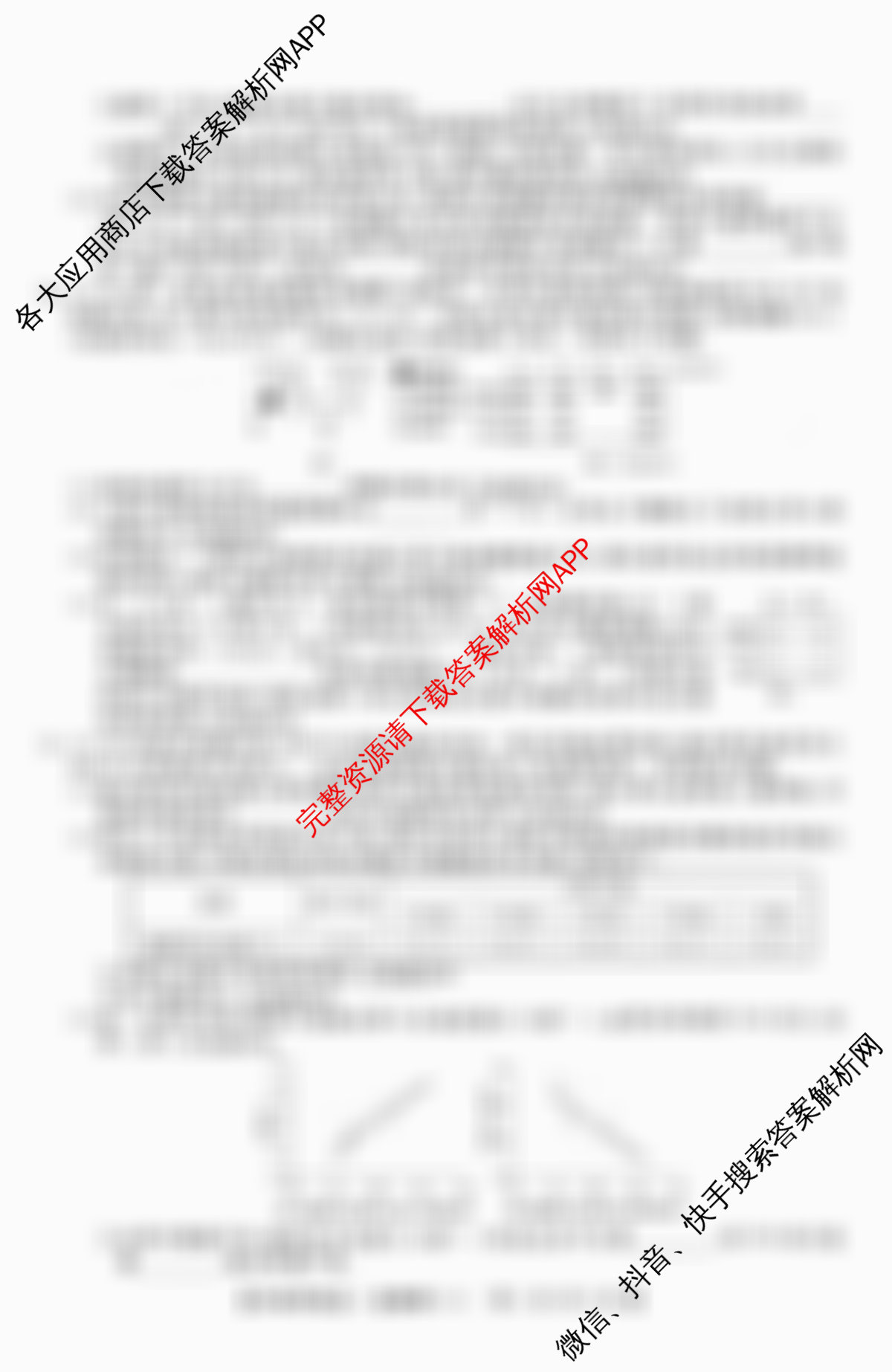 2026普通高等学校招生全国统一考试冲刺押题卷(六)6各科答案及试卷（含英语 地理(HNY) 政治等）生物试题