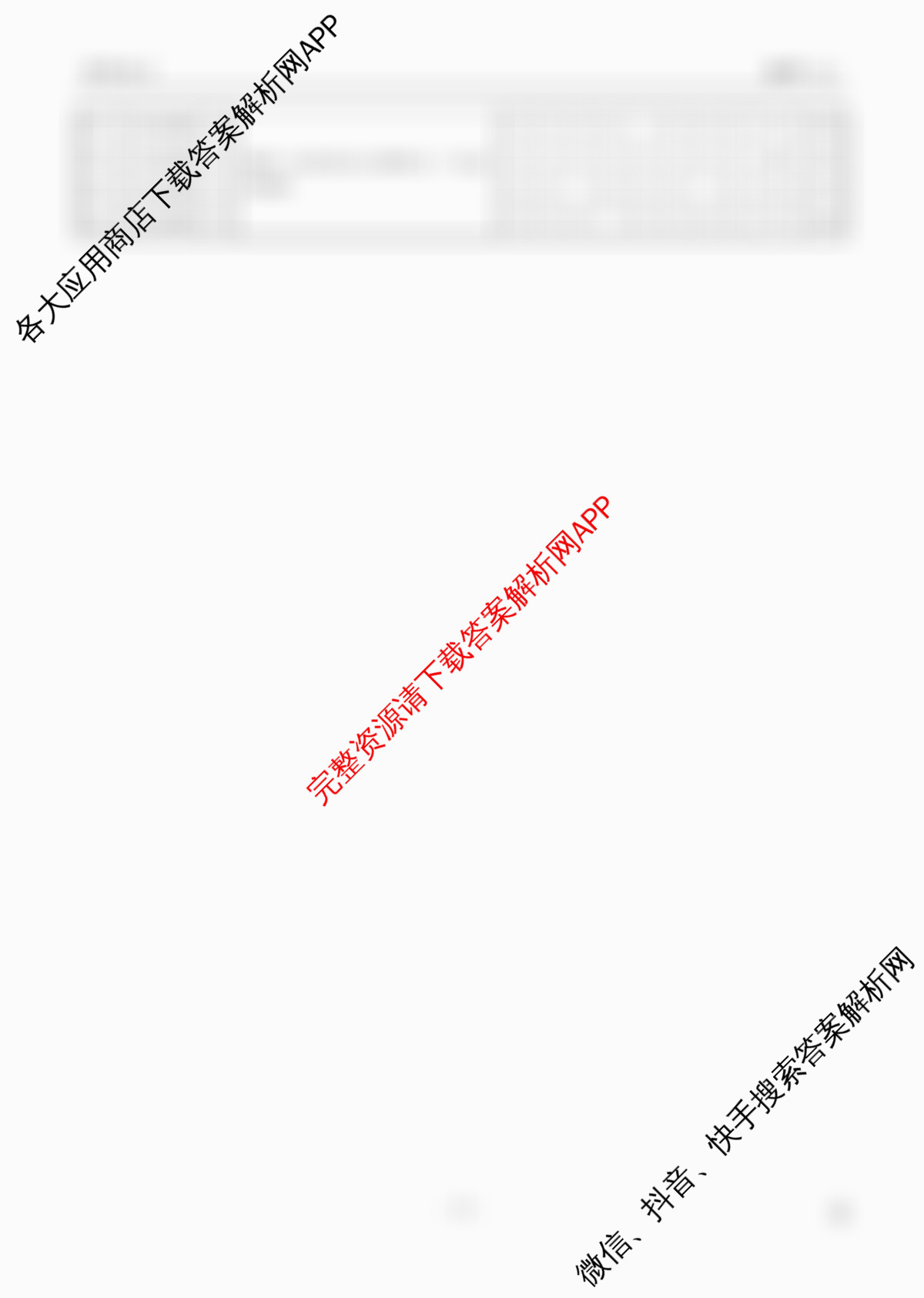 衡水金卷先享题2026年学科素养评价练(五)5各科答案及试卷（含化学(JS)【江苏专版】 历史(CY)【重庆专版】 物理(HN)【湖南专版】等90份）地理答案