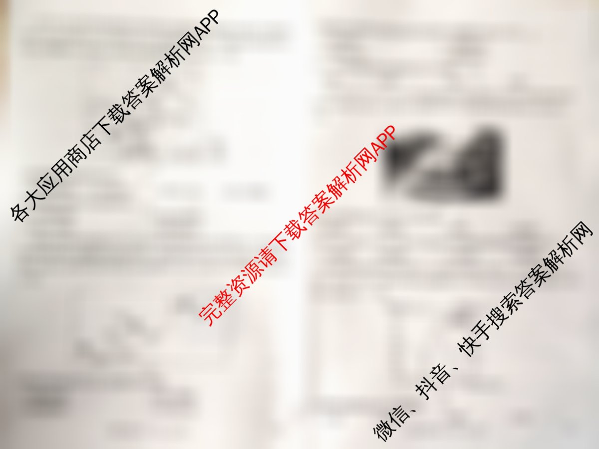 云南省2025-2026学年高三4月联考YN(4.7)试卷及答案汇总（含历史、政治、地理等）地理试题