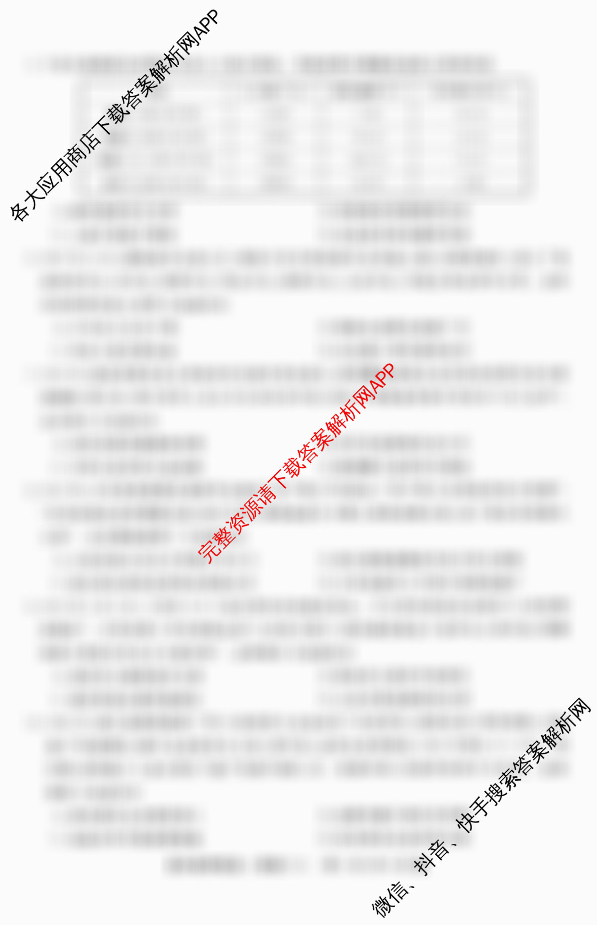 2026普通高等学校招生全国统一考试冲刺押题卷(六)6各科答案及试卷（含英语 地理(HNY) 政治等）历史试题