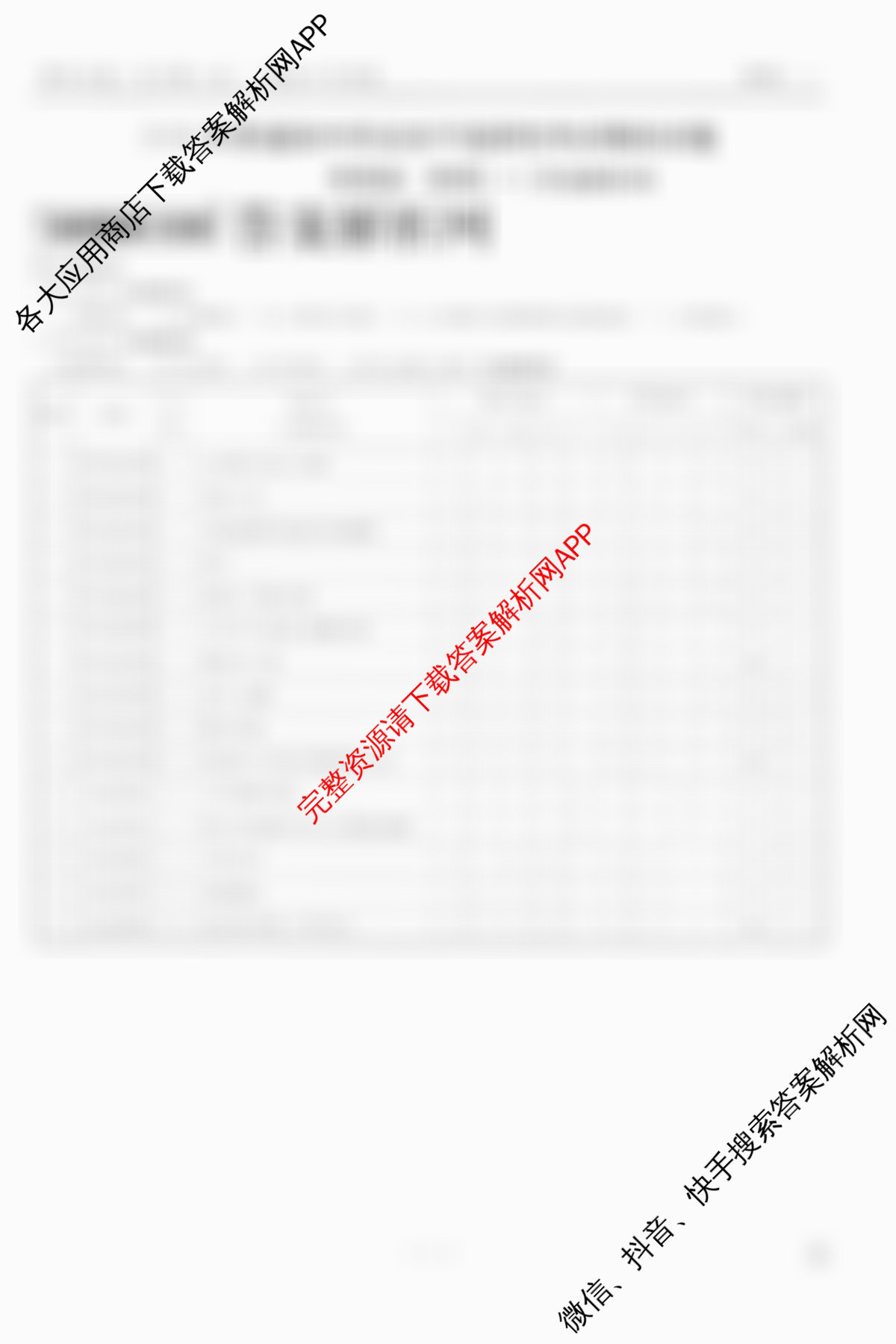衡水金卷先享题夯基卷 2026年普通高等学校招生全国统一考试模拟 (一)1各科答案及试卷（33科全）物理答案