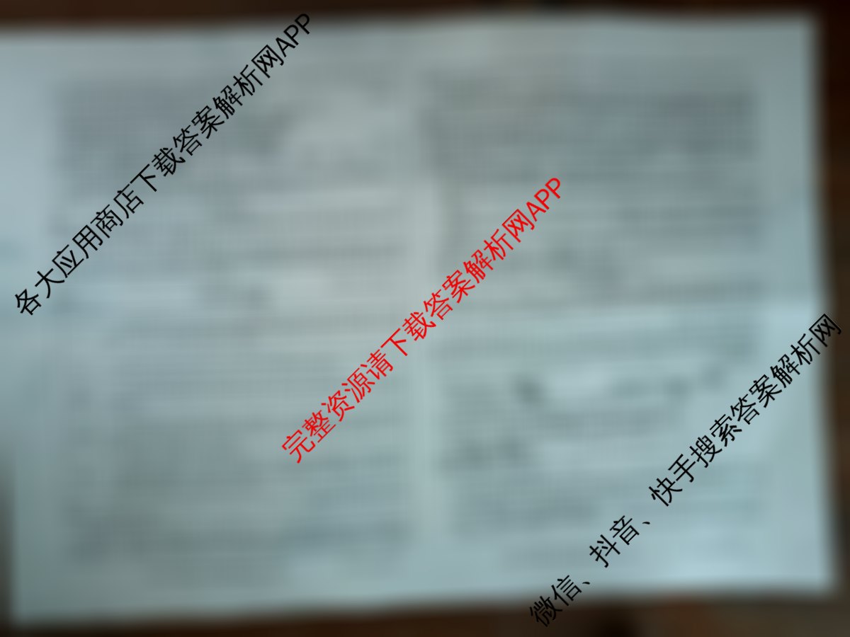 安徽省2024-2025学年九年级下学期第二次阶段素质检测卷各科答案及试卷（含语文、英语、历史等7份）语文试题