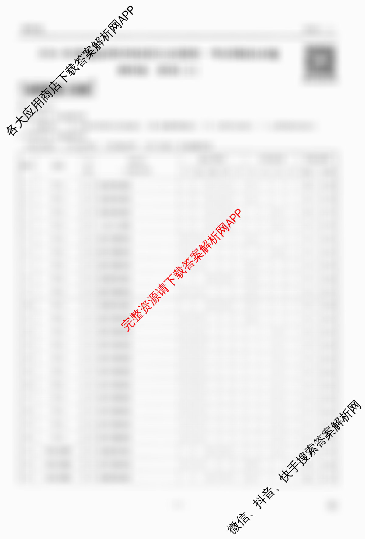 衡水金卷先享题调研卷2026年普通高等学校招生全国统一考试模拟试题(三)3各科答案及试卷（含历史(HU)、政治(MH)、生物(FJ)等91份）英语答案